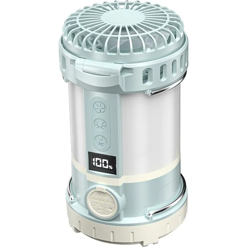 Multi-Functional Camping Lantern & Handheld Fan - LED Light