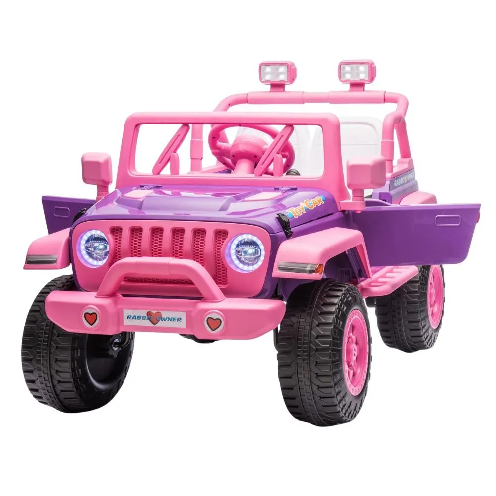 12V Jeep-Style 4x4 Electric Ride-On Car for Kids - 1-Seater with Remote Control