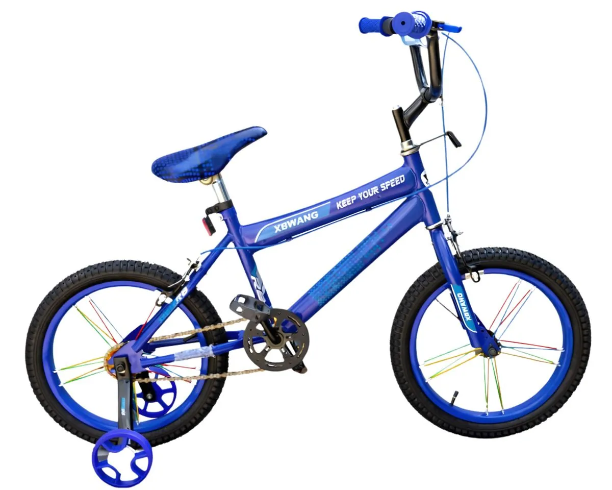 Kids Bike Bicycle R8 16Inch Kids Bicycle With Training Wheels - Blue