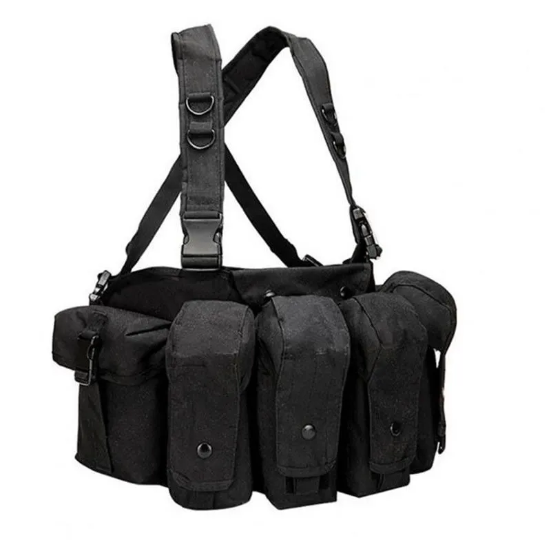 Outdoor Airsoft, Paintball, and Hunting Vest JY-109 - Black