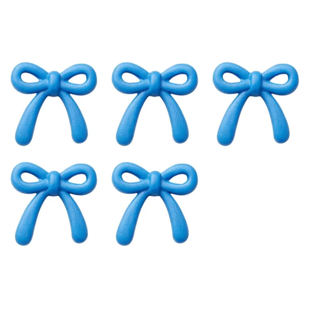 5 Pack - Resin Constructed Mini Bow Nail Art Charms - Blue