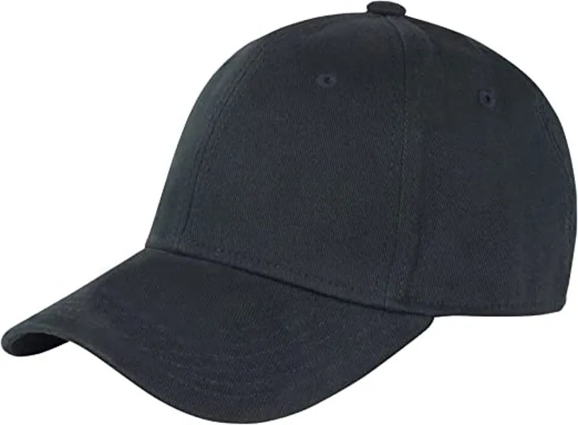 JJ Men 6 Pannel Cap for Men and Women - Black