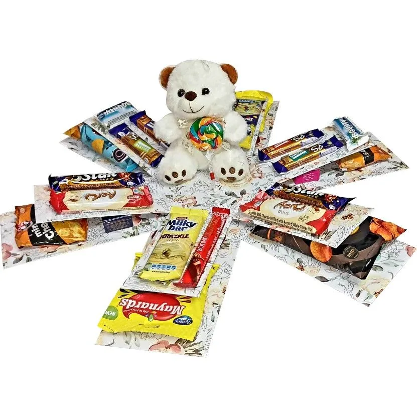 Beary Sweet Chocolate, Snack & Teddy Explosion Box | Pop-Up Gift hamper