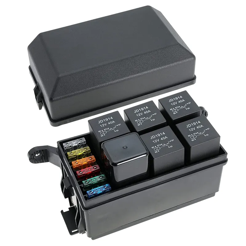 12V Fuse And Relay Box Kit With Metallic Pins Spade Terminals