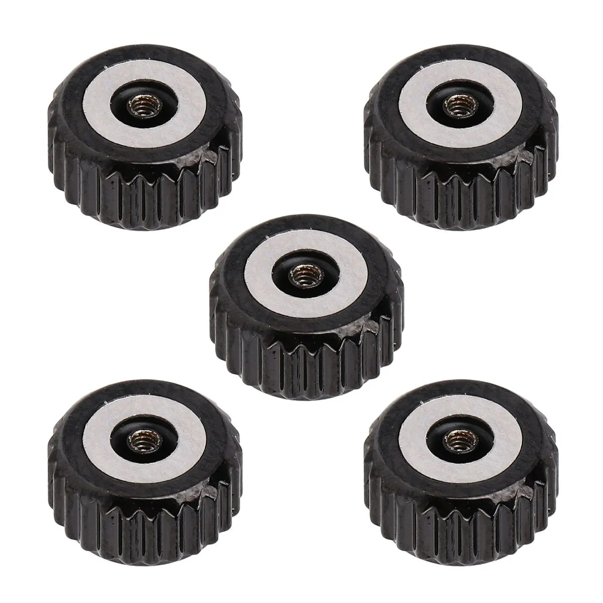 Watch Crown 5Pcs Flat Holes 7mm Stainless Steel
