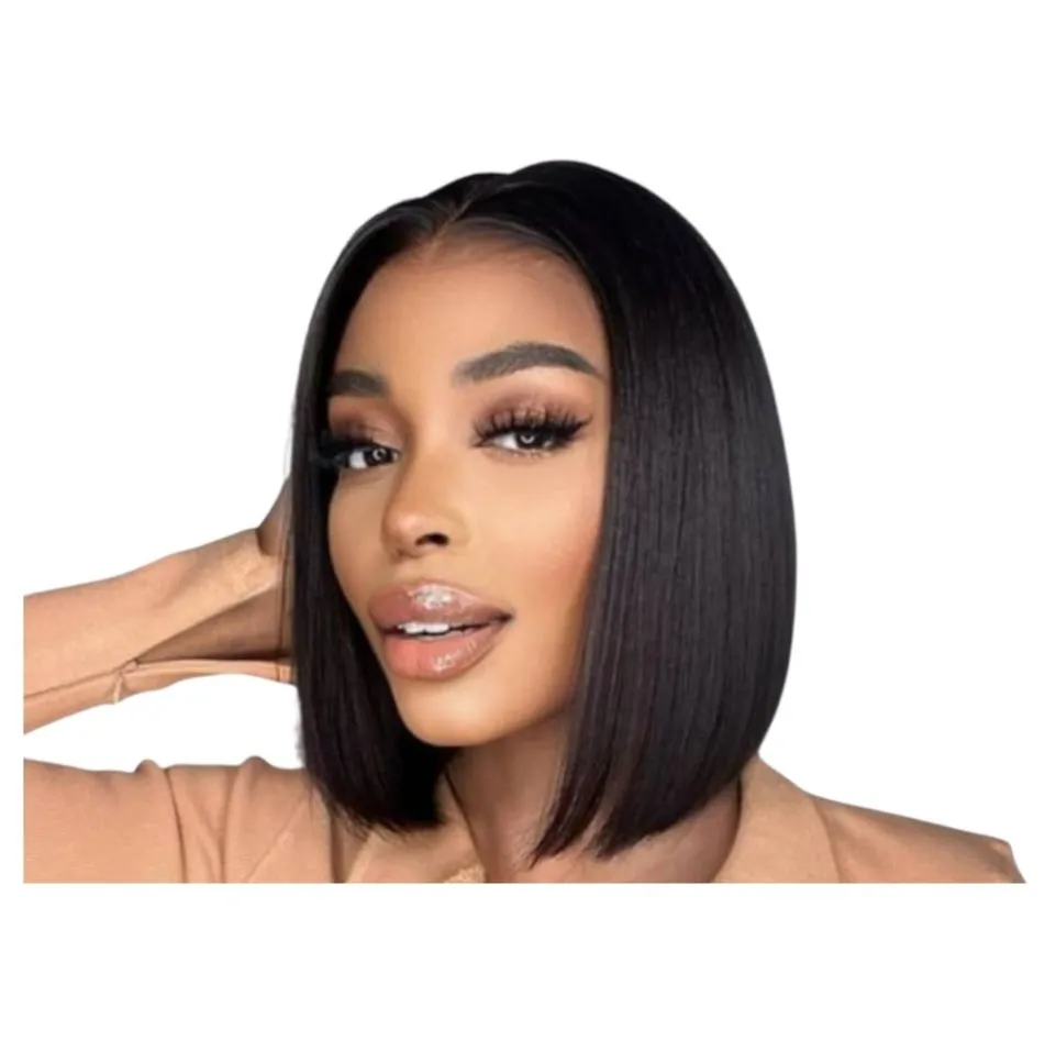 10 Inches Luxury Frontal Lace Straight Human Hair Wig