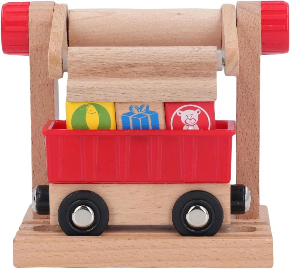 Premium Wooden Railway Track Extension Accessories with Rotating Grabber