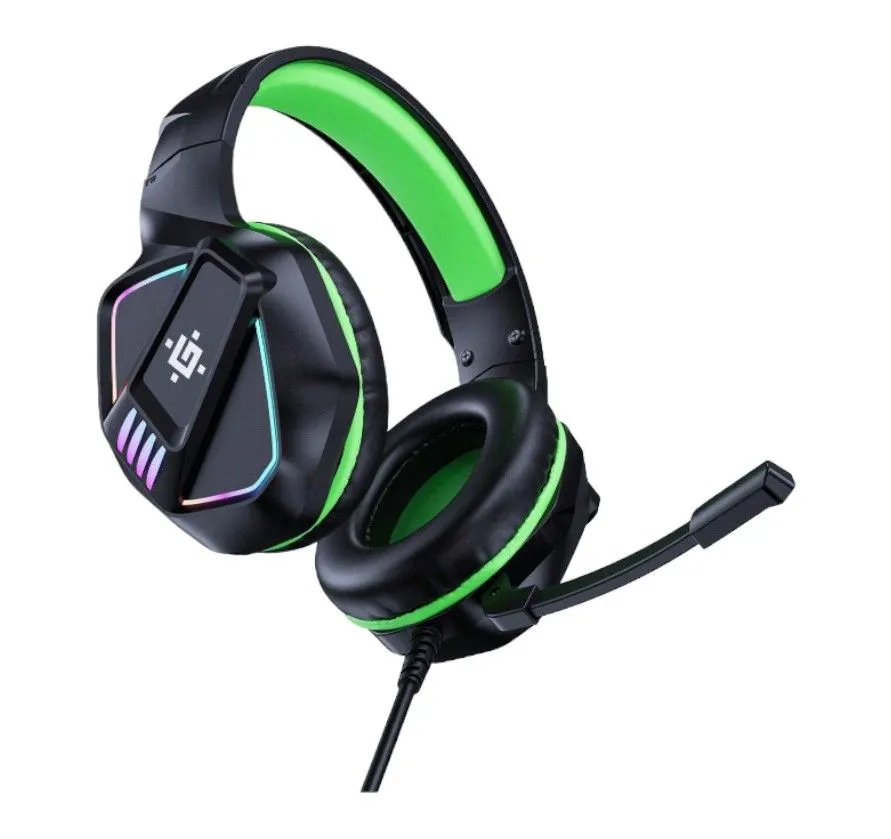 Wired Gaming Headphones With Noise Cancelling Microphone - Black