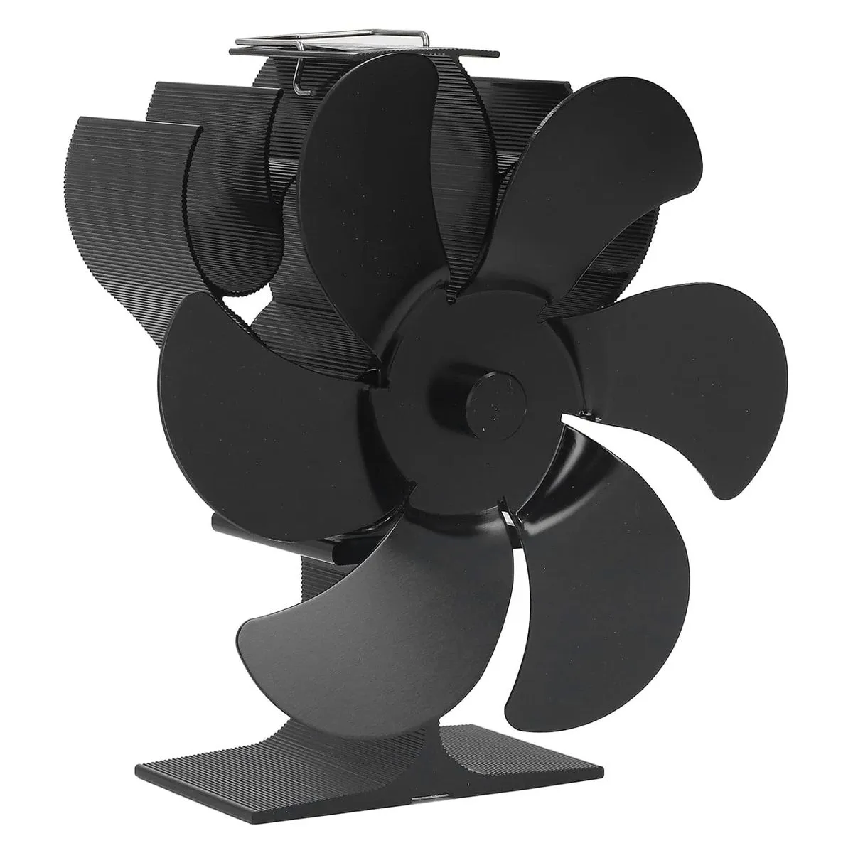 6 Blade Thermal Fan with Ribbed Body for Closed Combustion Fireplaces