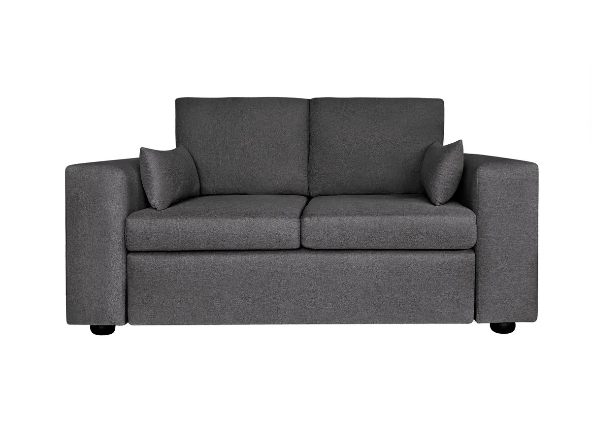 Couch in a Box 2 Seater Square Arm Sofa - Charcoal Grey