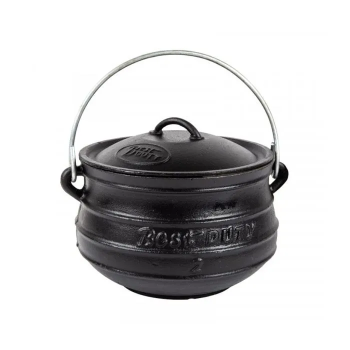 Bestduty Pot Flat Oil Cured C/I No.2 6.0l 6.0kg