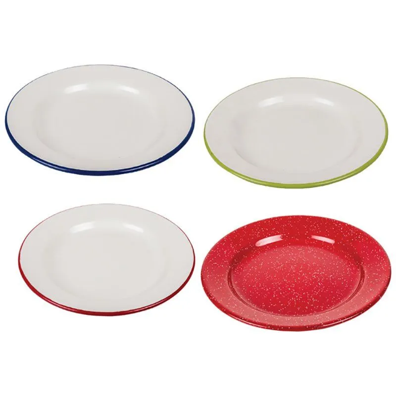 Plate Enamel 22cm Dinner (4 Pack)