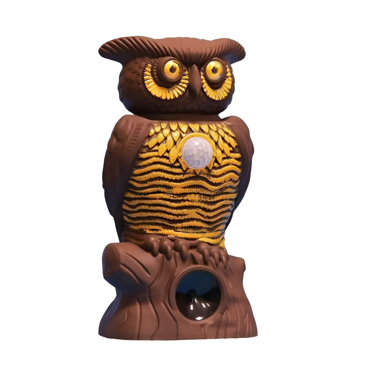 Owl Decoy Statue with Rotating Head for Outdoor Garden Pest Control
