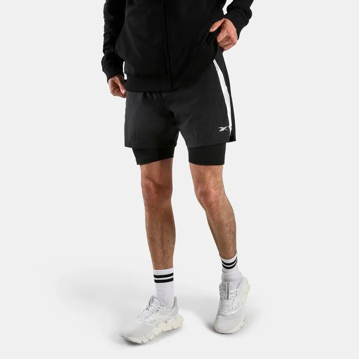 Reebok Men's Athlete Flex 2 In 1 Shorts - Black