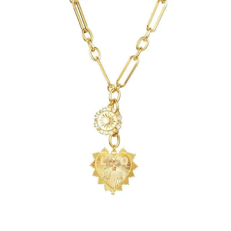 Gold Carbon steel Pendant Necklaces