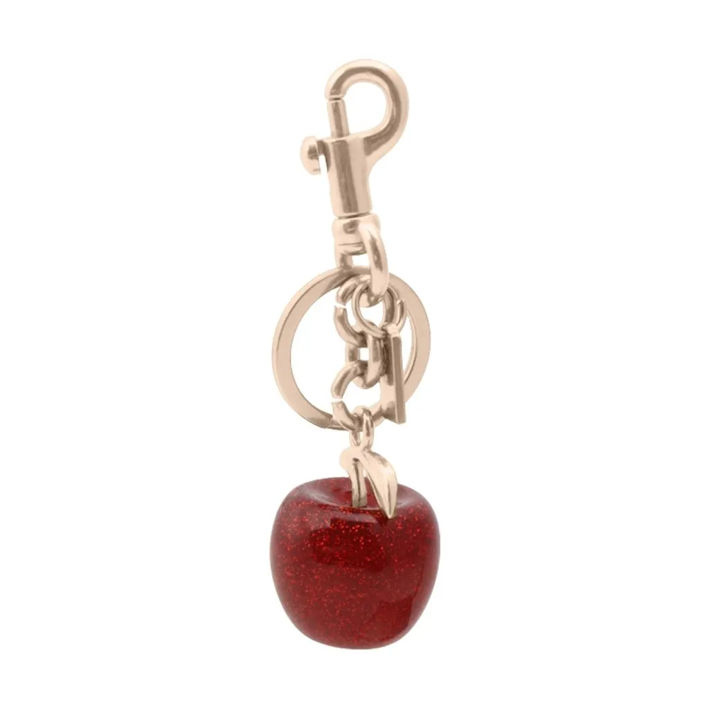 Cherry Shaped Keychain Fashionable Keyring Charm for Handbags and Backpacks - Gold