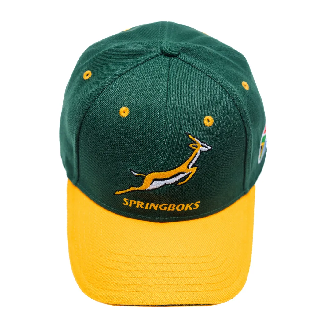 Official Springboks Rugby Supporter Cap - Classic Green South Africa - Green, Gold