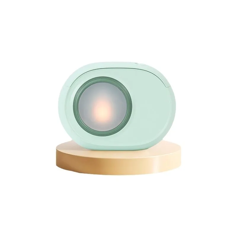 Rechargeable Dual-Spray Candlelight Flame Humidifier - Apple Green