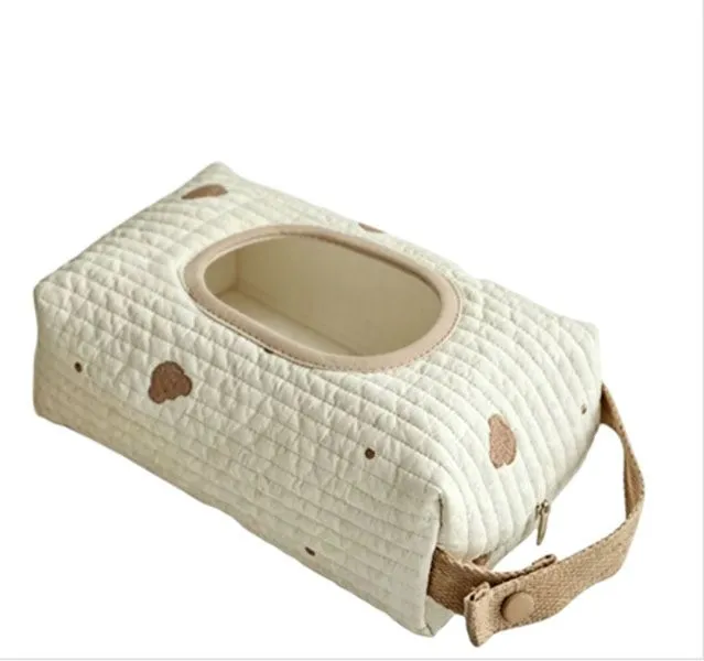 Diaper Bag Organizer, Bear Pattern Diaper and Wipes Pouch with Handle