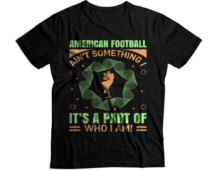 American Football Casual Graphic T-Shirt