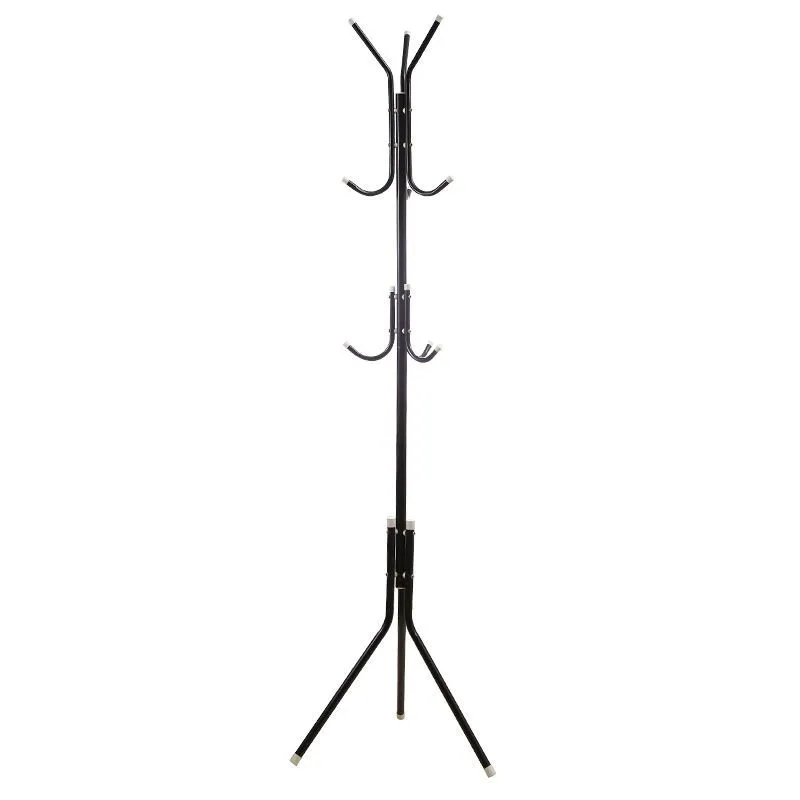 Coats - Hats - Bags and Other Accessories 12 Hook Standing Rack - Black