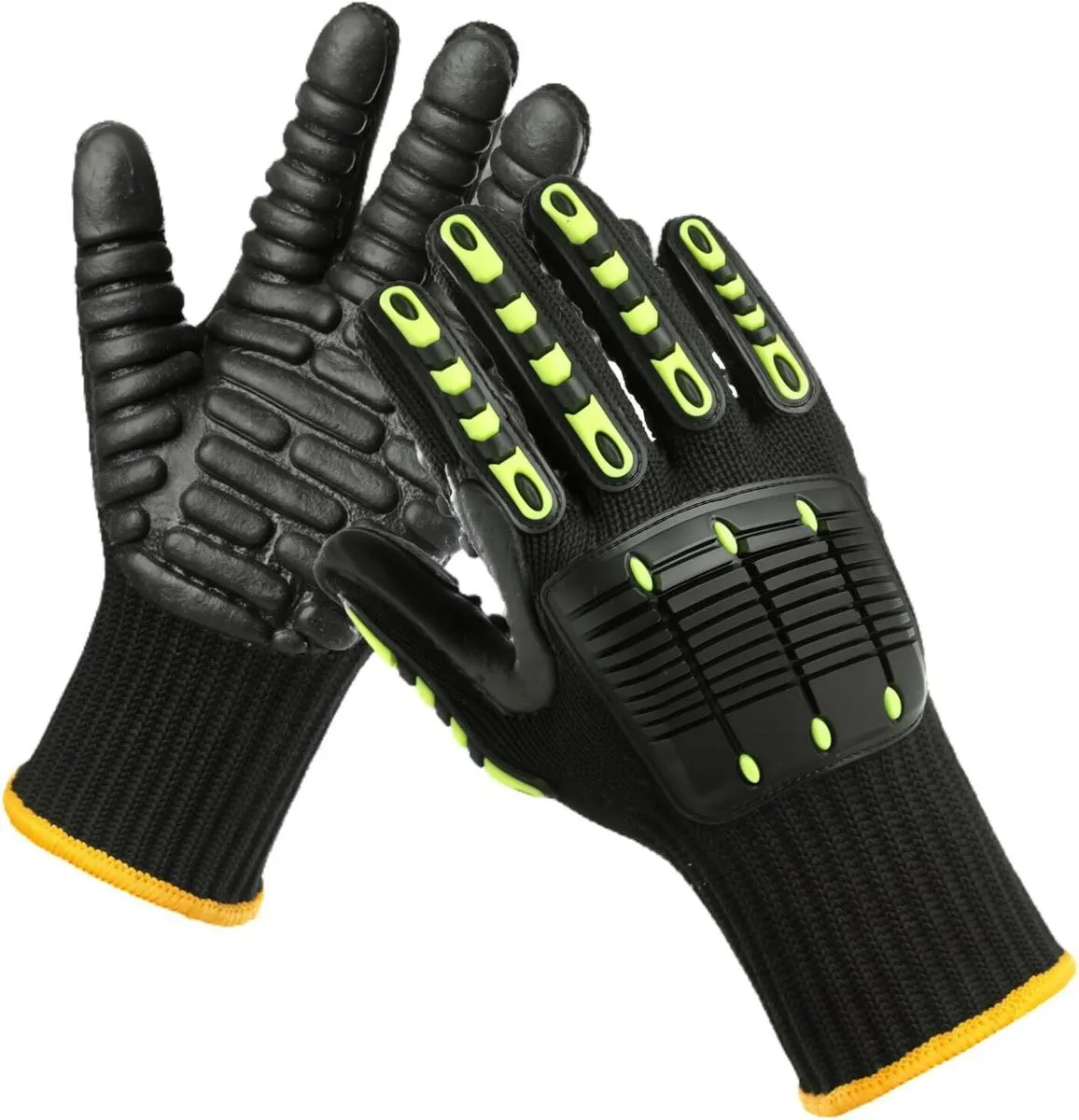 Heavy-Duty Anti-Vibration Work Gloves - TPR Impact Protection