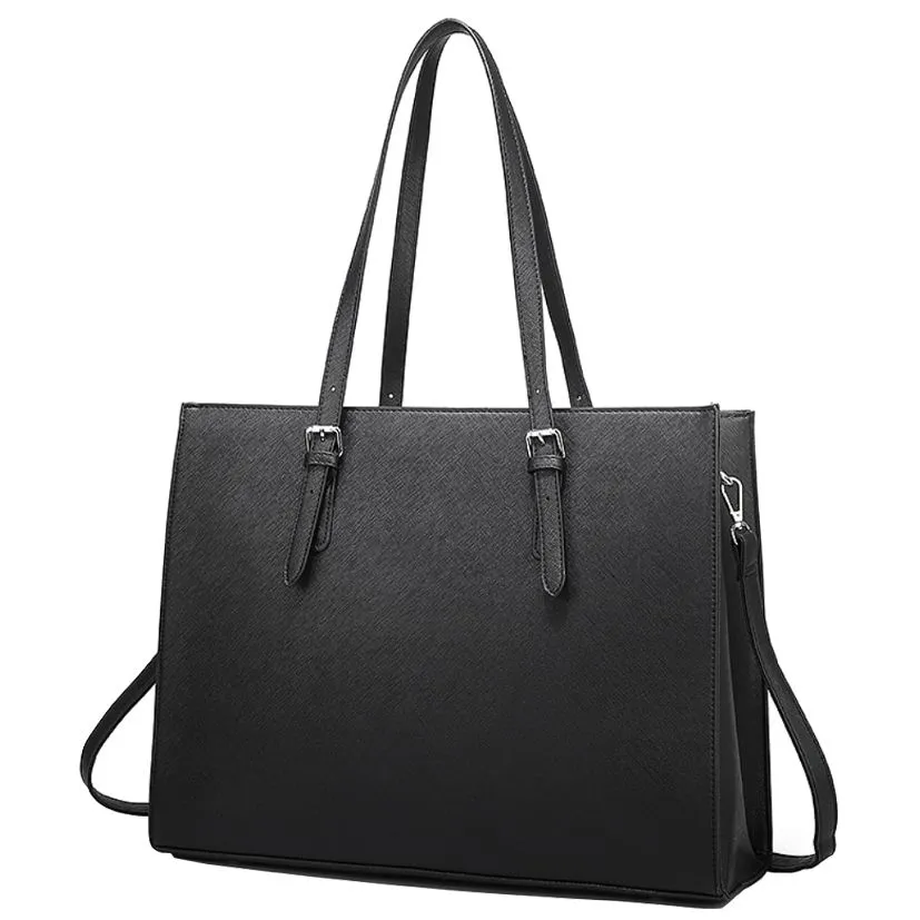Large Women Lap top-Briefcase -Tote Bag - Black