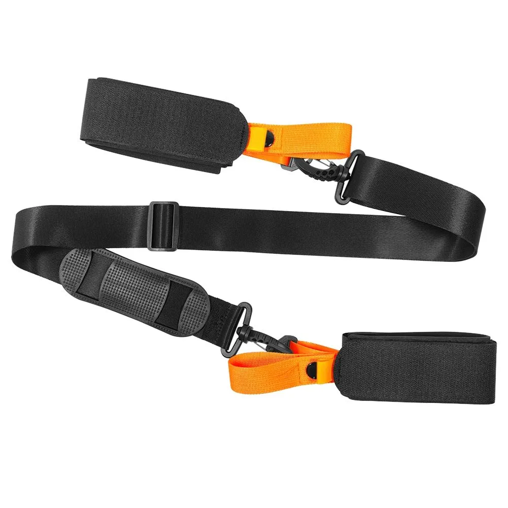 Ski Pole Carrying Strap Adjustable Ski Pole Shoulder Strap Orange