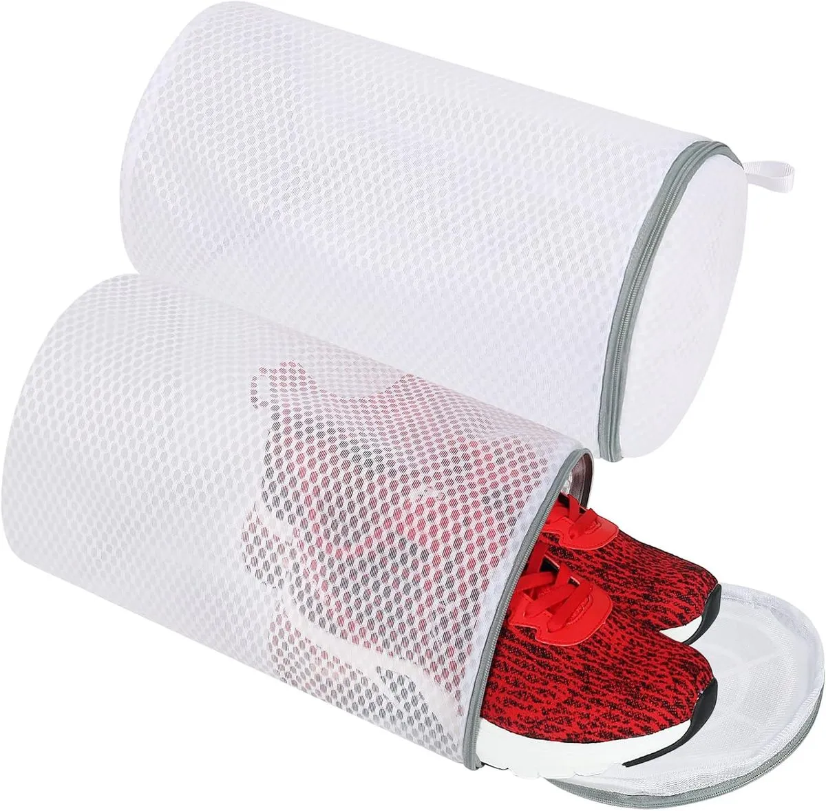 2-Piece Versatile Shoe Washing Bag Reusable Zippered Shoe Laundry Bags