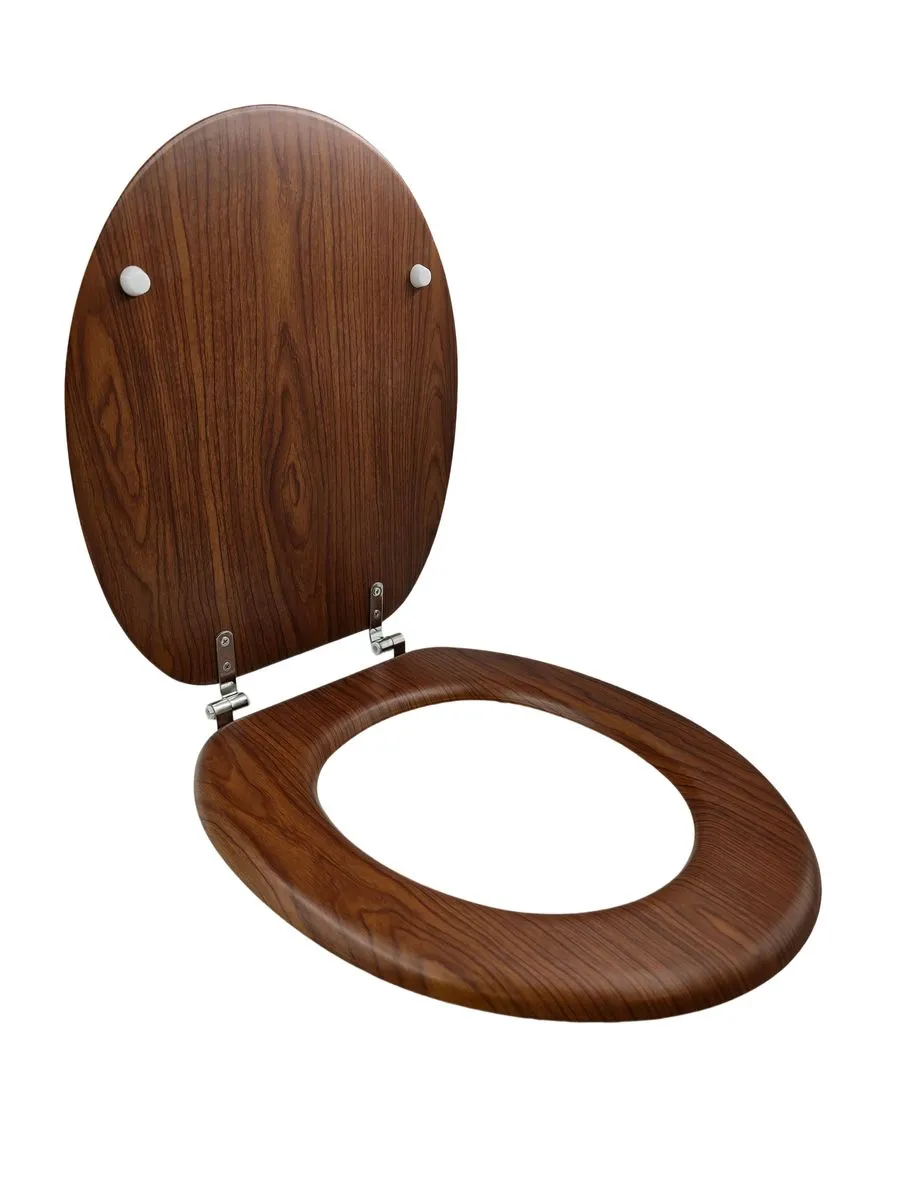 AIYI Wooden Toilet Seat - Dark Walnut Brown
