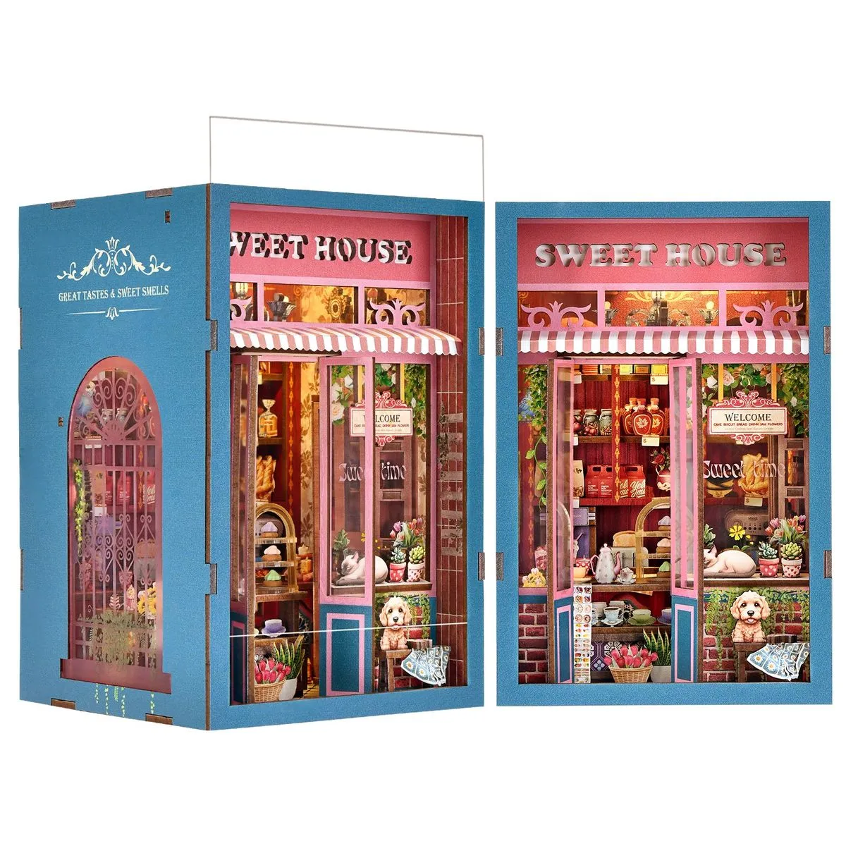 Sweet House Bookend DIY Assembly Toy 3D Puzzle Holiday Gift Book Nook Kit