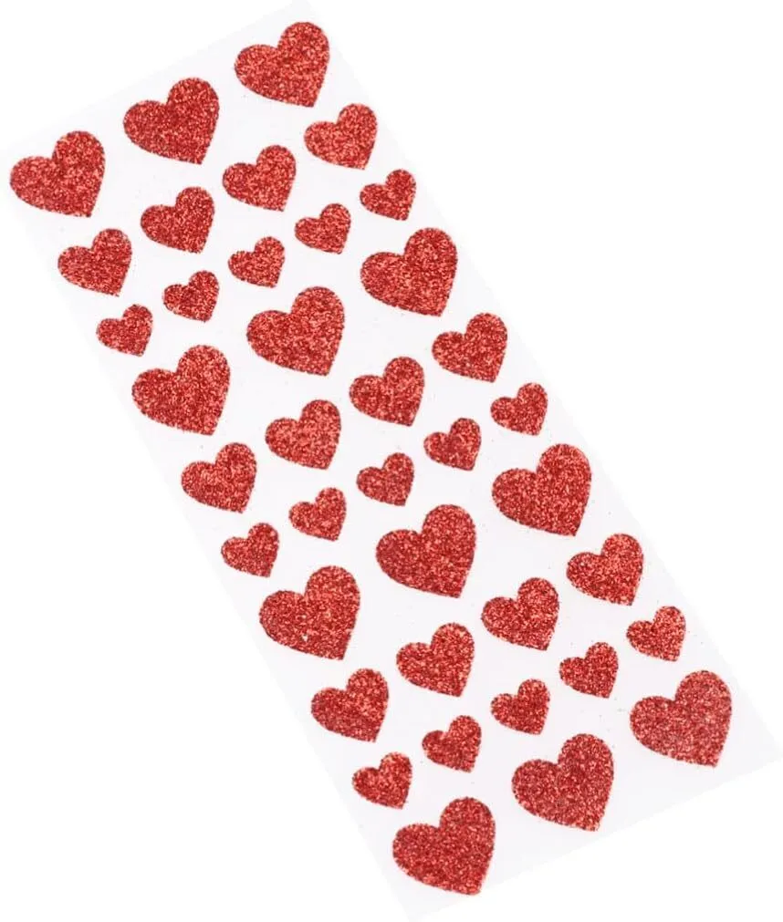 Valentine Gold Heart Stickers Decorative Scrapbooking Craft