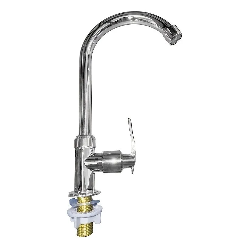 1X Cold Faucets Modern Plating Single Lever Hole Water-saving Taps Kitchen