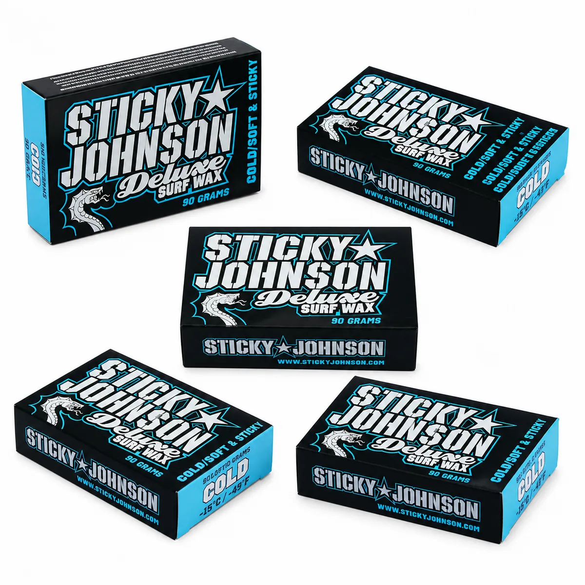 Sticky Johnson Deluxe Surf Wax 90g - Cold - Water Temp: Below 15 C