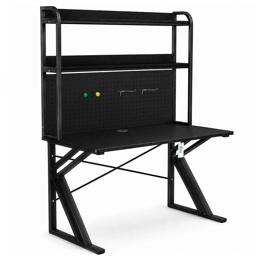 Greenwood K90 Pegboard Desk Study Desk with Storage Rack-120×60cm