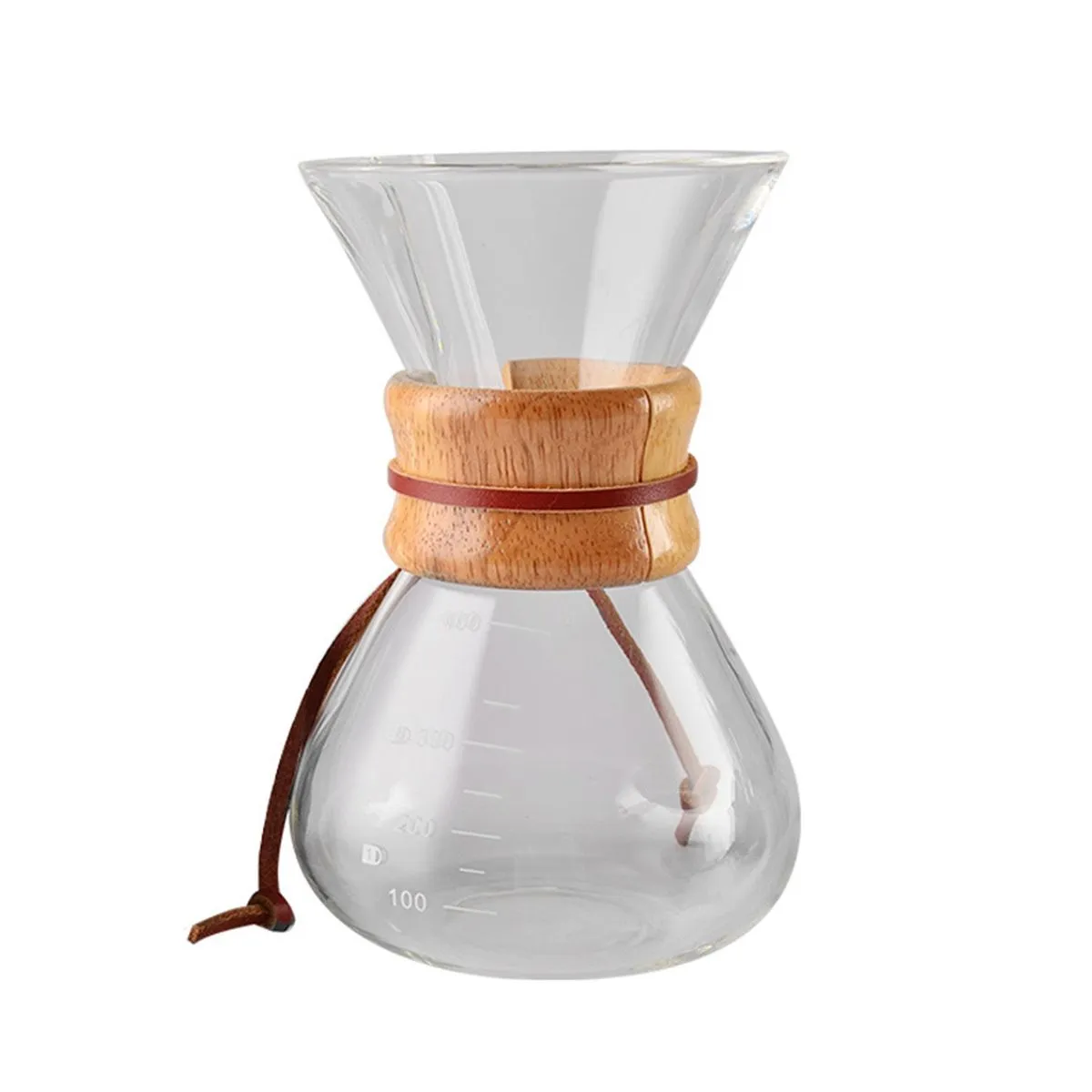 Glass Pour Over Coffee Maker Heat Resistant Household Brewer