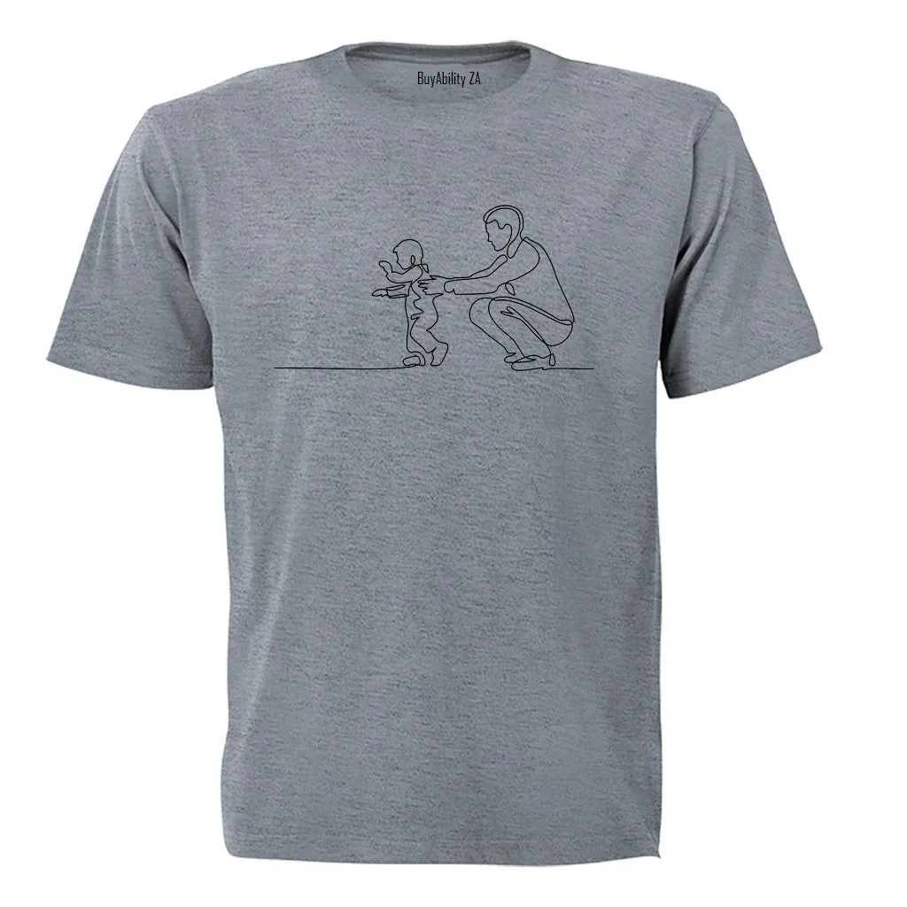 Father First Steps Adults T-Shirt