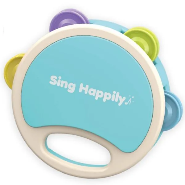 Children's Tambourine Musical Instrument Toy - Music Toys For Toddlers - Blue