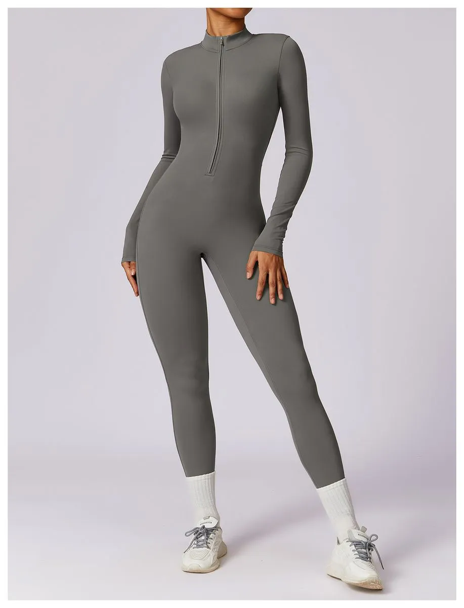 LemoWear Grey Longsleeve Jumpsuit