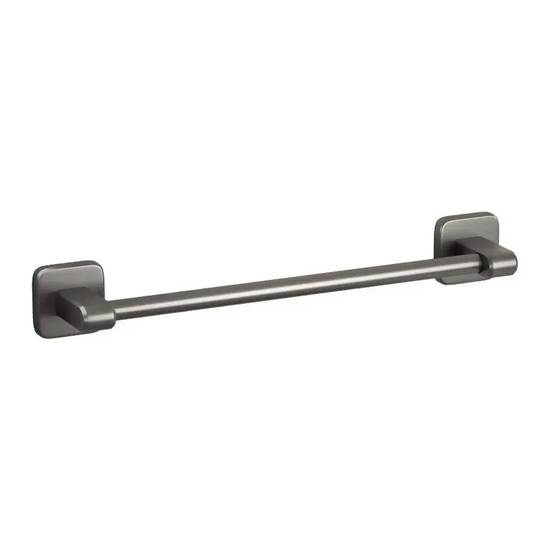 40cm Towel Rail with Strong Adhesive Tabs - No Drill - Dark Grey