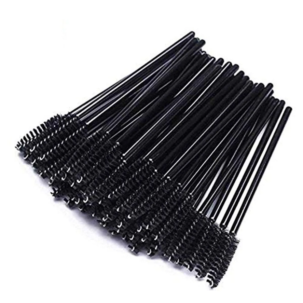 50 PCS Disposable Eyelash Brush, Mascara Wands - Black