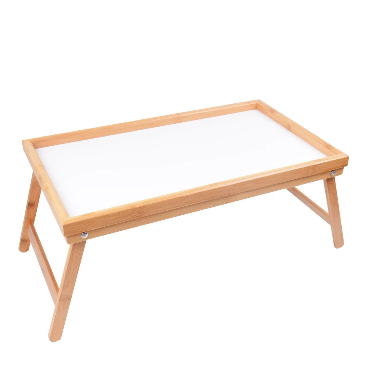 Bamboo Serving Bed Tray with Foldable Legs - Relaxation Made Easy