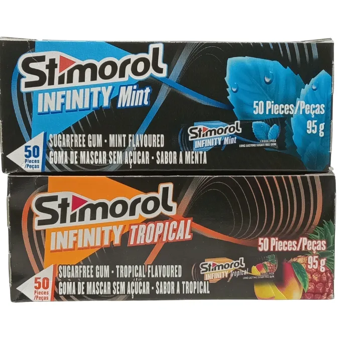 Stimorol Infinity - Tropical 95g + Mint 95g (50 Pieces)
