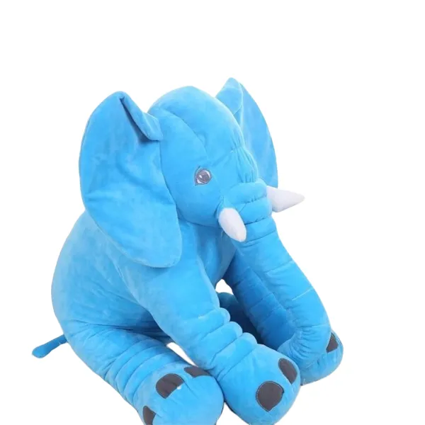 Elephant Doll Stuffed Plush Pillow - Blue