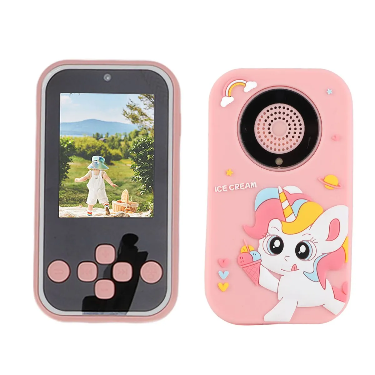 Multifunction Camera, 96MP, 2.4" Screen, Dual Lens, MP3 Player, Pink