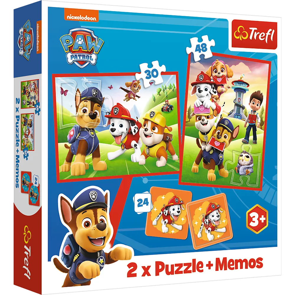 Trefl Puzzles 2 in 1 Memos - Paw Team