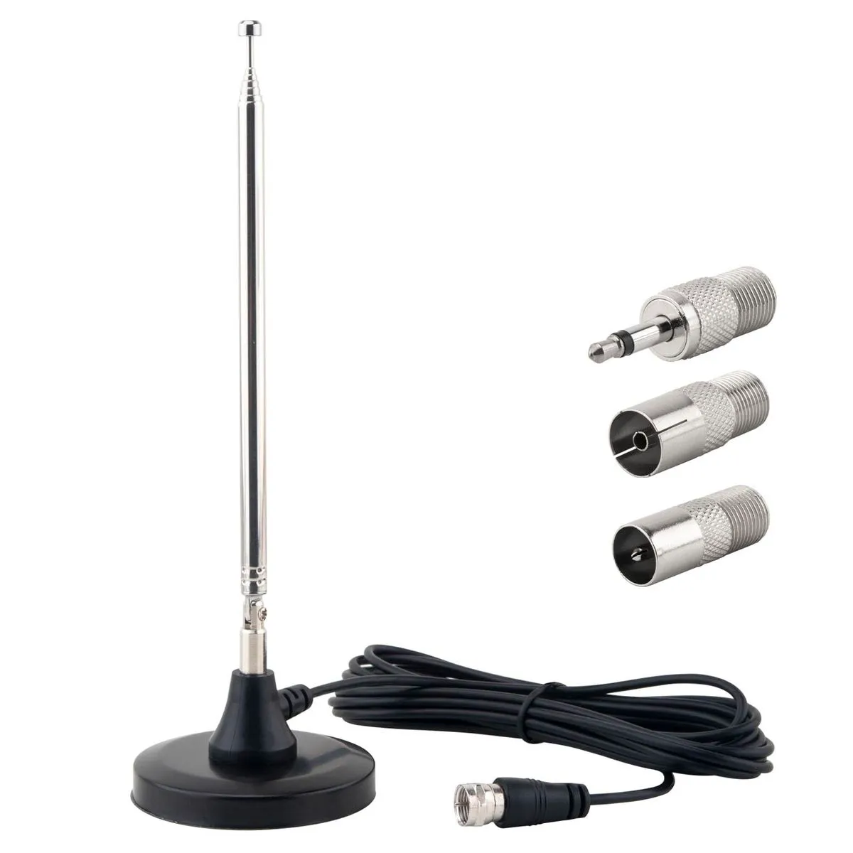 FM Radio Antenna Telescopic Magnetic Base 3m Cable for Stereo Receiver