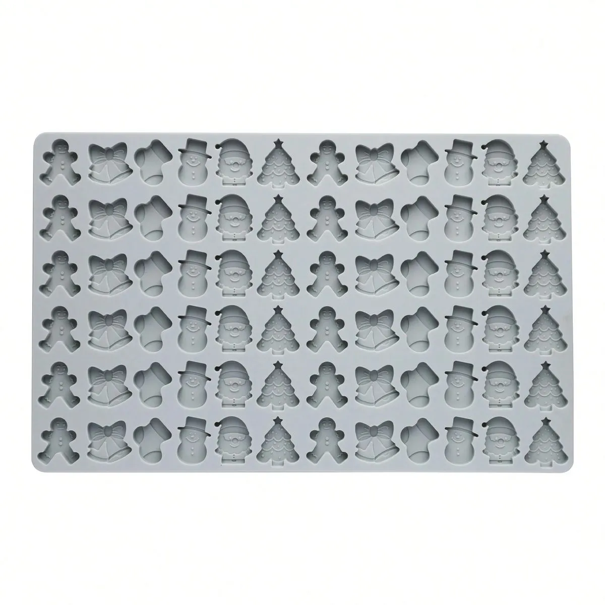 Christmas Multi-Shape Silicone Baking Mold For Candy, Chocolate & Jelly - Grey