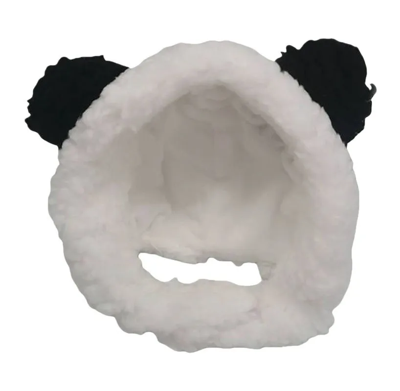 Soft Velvet Pet Hooded Hat Cute Bear Cosplay Headgear Fits 1.5-8kg - Black