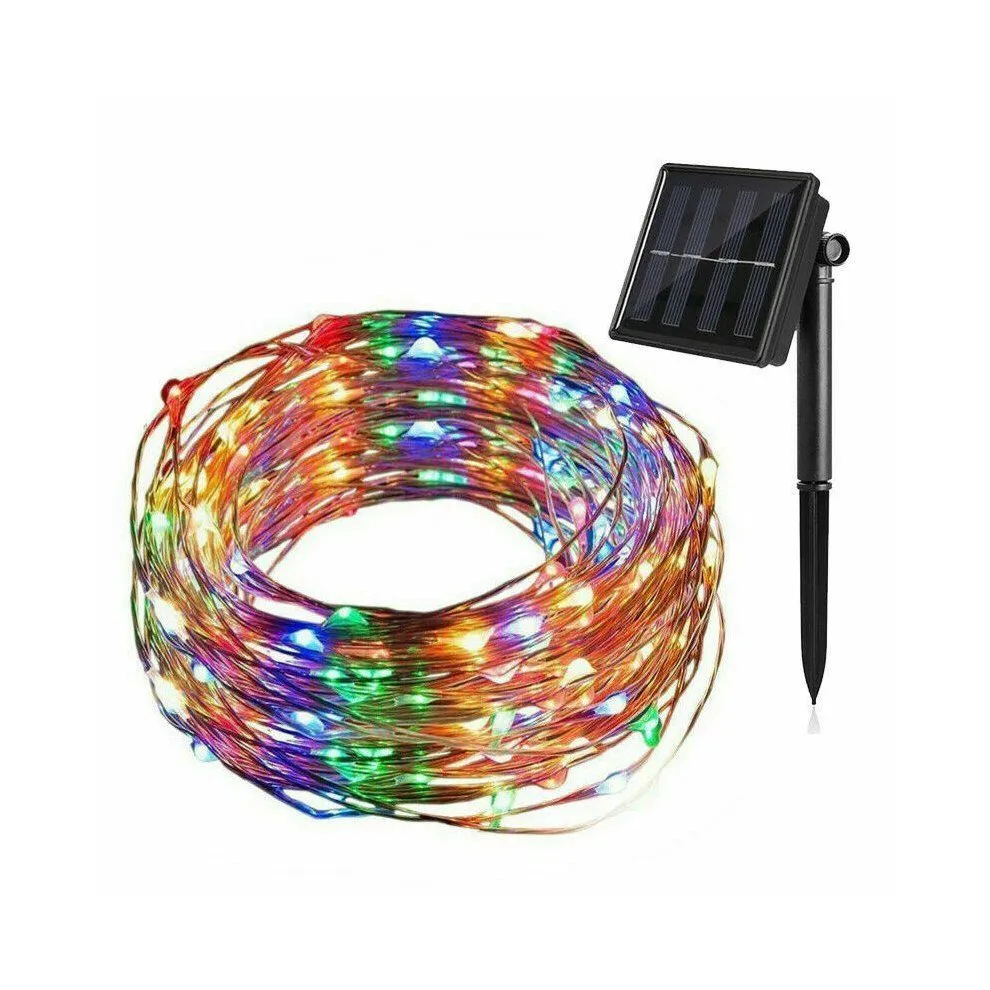 Fairy Lights Solar LED Outdoor String Light Christmas Light - 10m - Multi Colour